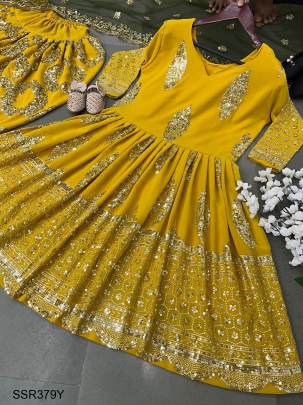 Launching New Designer Party Wear Look For Punjabi Haldi Function Dhoti Salwar And Dupatta SSR379