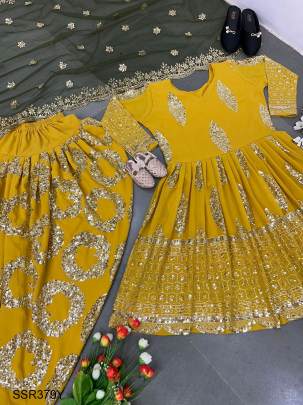 Launching New Designer Party Wear Look For Punjabi Haldi Function Dhoti Salwar And Dupatta SSR379