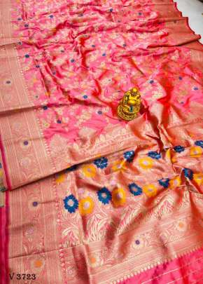 nakshatra silk Extra Ordinary Design Soft Silk Saree In Peach Color By Surati Fabric