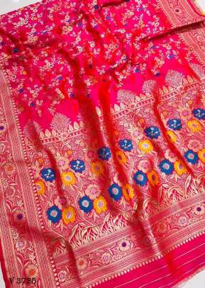 nakshatra silk Extra Ordinary Design Soft Silk Saree In Pink Color By Surati Fabric