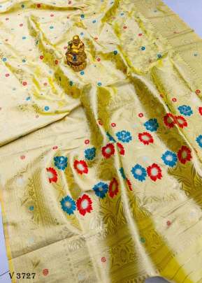 nakshatra silk Extra Ordinary Design Soft Silk Saree In Pista Color By Surati Fabric