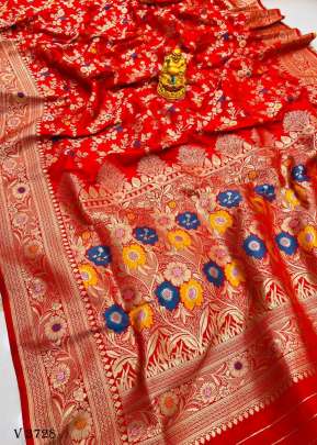 nakshatra silk Extra Ordinary Design Soft Silk Saree In Red Color By Surati Fabric