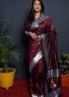 nath paithani Pure Silk Paithani Saree In Brown Color By Surati Fabric