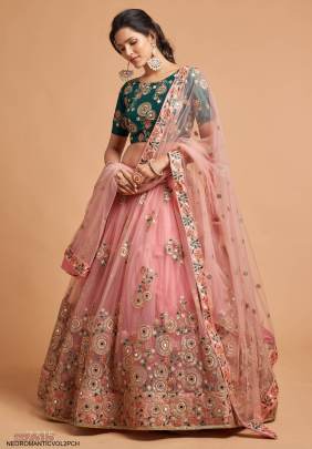 Peach Lehenga Choli From Neo Romantic Vol 2 by Zeel Clothing