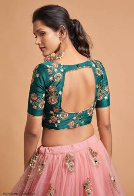 Peach Lehenga Choli From Neo Romantic Vol 2 by Zeel Clothing