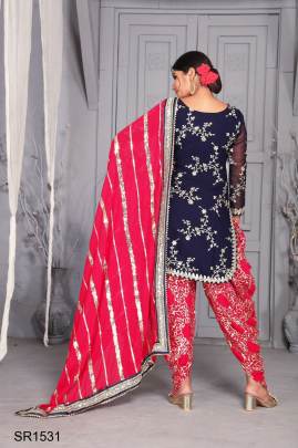 Persenting Patiyala Suit In Georgette With Heavy Embroidery Work Suit SR1531