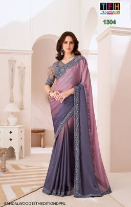 Pioneer Shaded Chiffon Saree in Light Purple