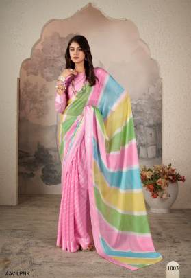 Pure Jari Chiffon Saree in Light Pink