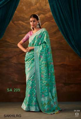 Pure Viscose Dola Silk with Paithani Border Saree in Light Rama Green