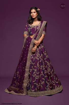 Purple Art Silk Lehenga Choli From The Modern Vibes Vol 1 by Zeel Clothing