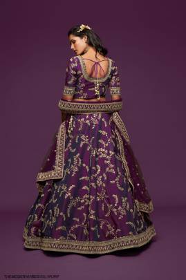 Purple Art Silk Lehenga Choli From The Modern Vibes Vol 1 by Zeel Clothing