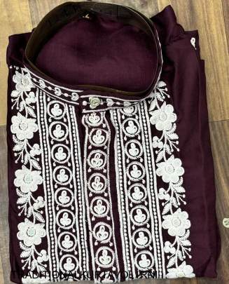 Rani Traditional Work Kurta For Men