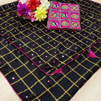 sana silk black colour saree