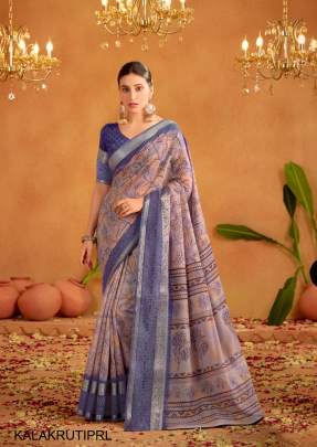 Soft Cotton with Jacquard Border Saree in Light Purple