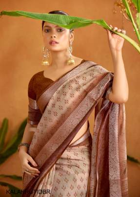 Soft Cotton with Jacquard Border Saree in Dark Brown