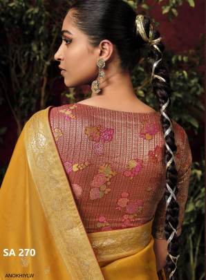 Special Designer Concept Pure Viscose Dola Silk Saree in Yellow