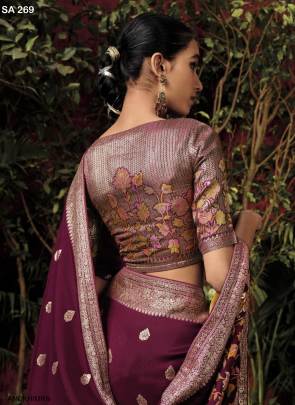 Special Designer Concept Pure Viscose Dola Silk Saree in Maroon