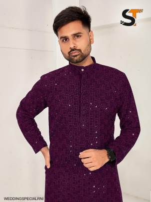 Traditional Chikan Work Kurta for all Beautiful Occasions in Rani