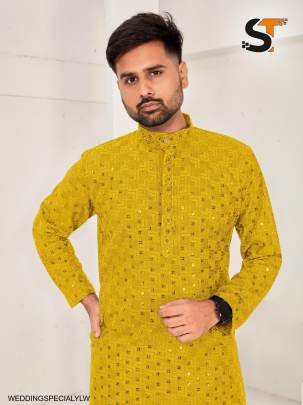 Traditional Chikan Work Kurta for all Beautiful Occasions in Yellow